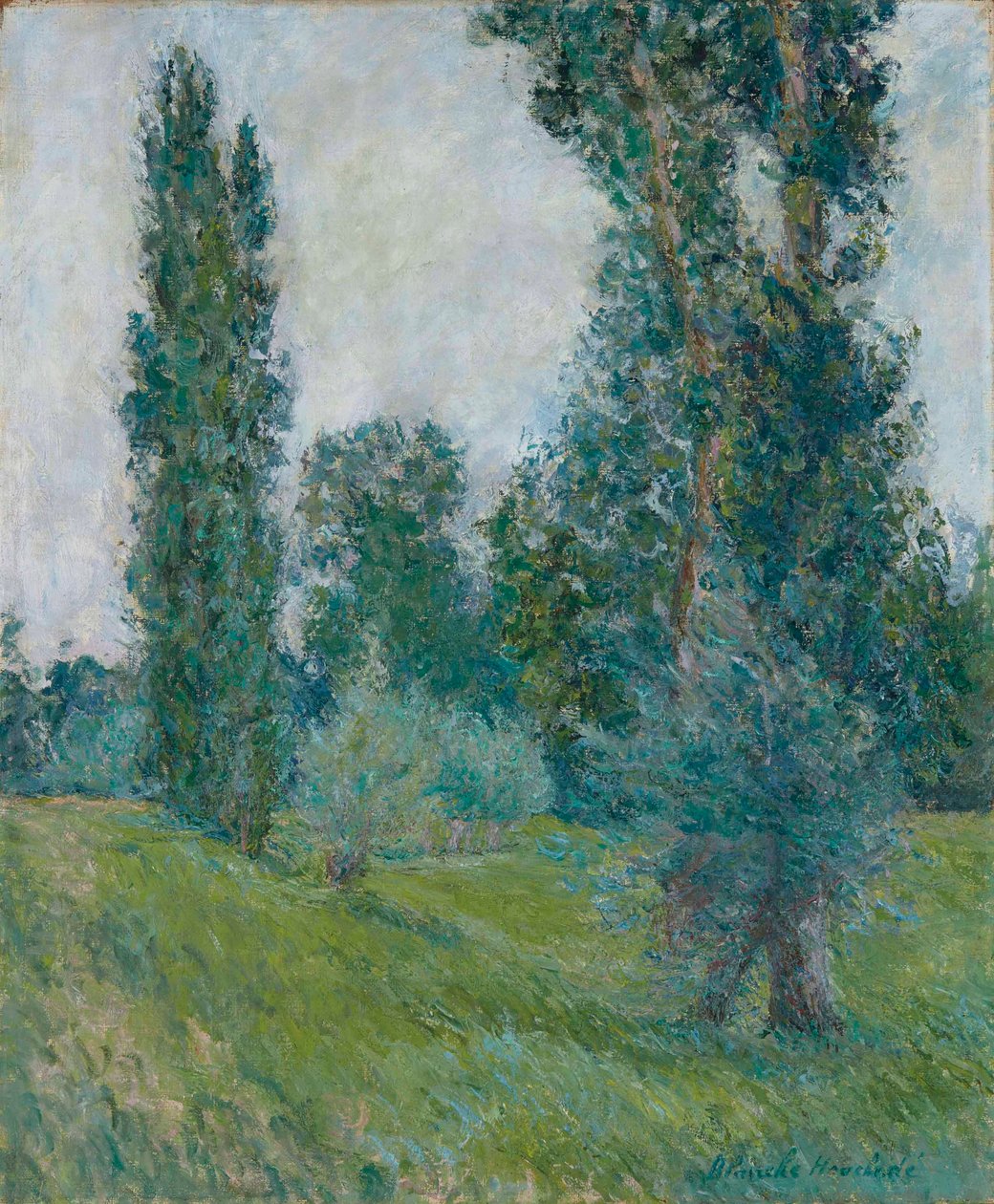 Francouzština: Topolová krajina v Giverny od Blanche Hoschede Monet