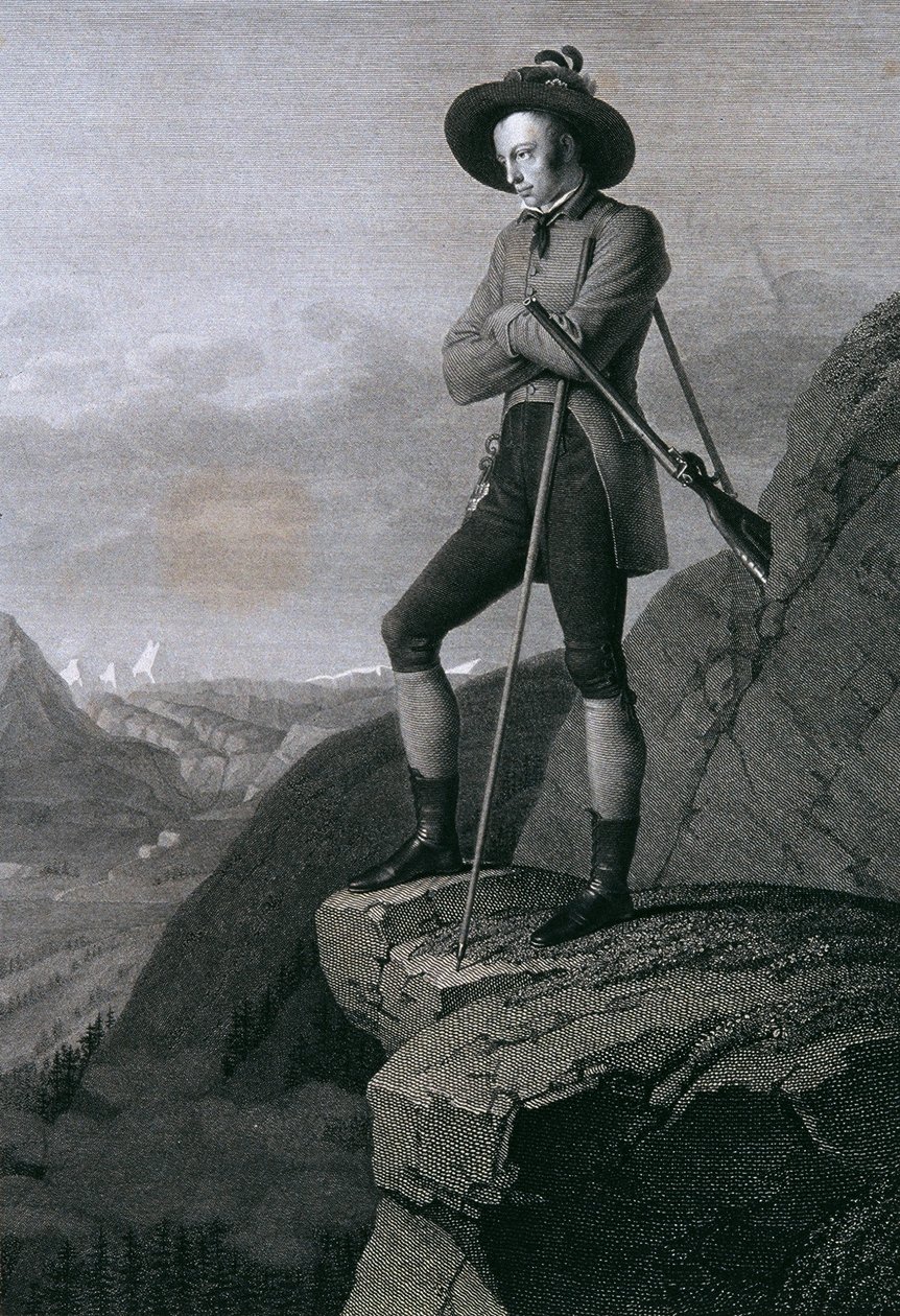 Arcivévoda Johann jako lovec kamzíků od Blasius Höfel