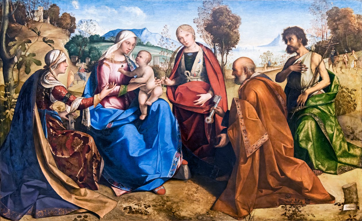 Mystické manželství svaté Kateřiny od Boccaccio Boccaccino