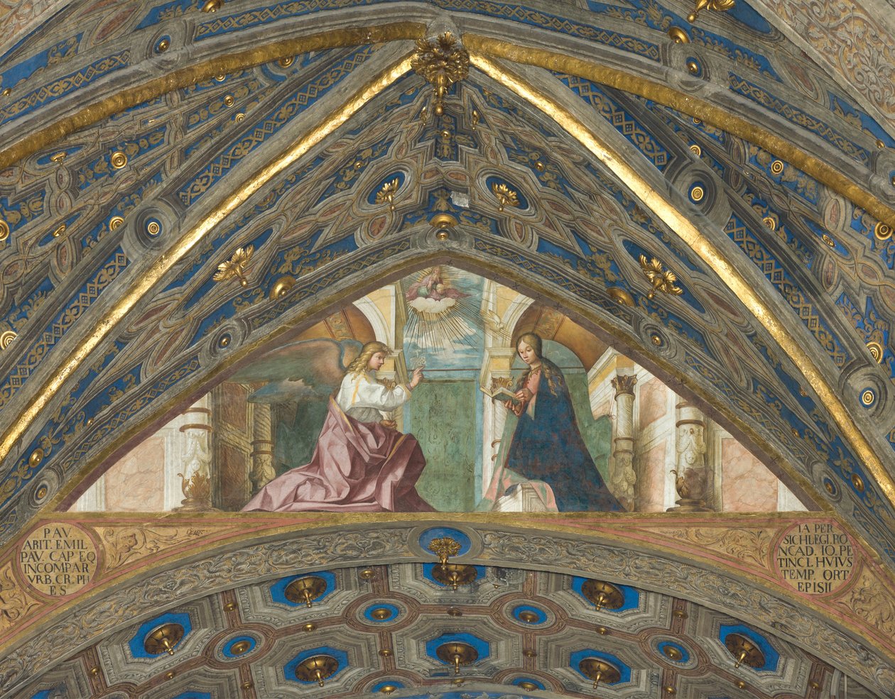 Apse, Superarch, Boccaccio Boccaccino, Zvěstování 1506-07 od Boccaccio Boccaccino