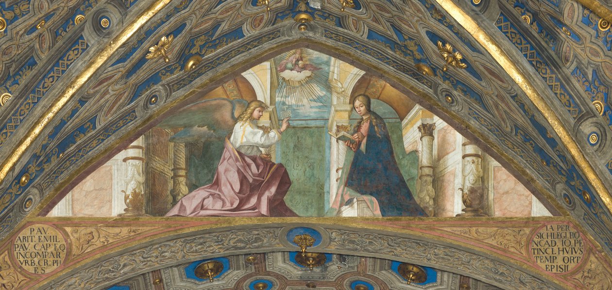 Apse, Superarch, Boccaccio Boccaccino, Zvěstování 1506-07 od Boccaccio Boccaccino