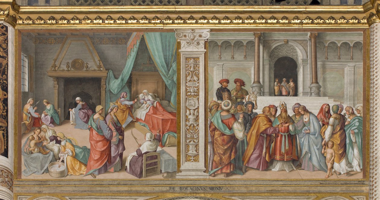 Narození Panny Marie a svatba Panny Marie od Boccaccio Boccaccino