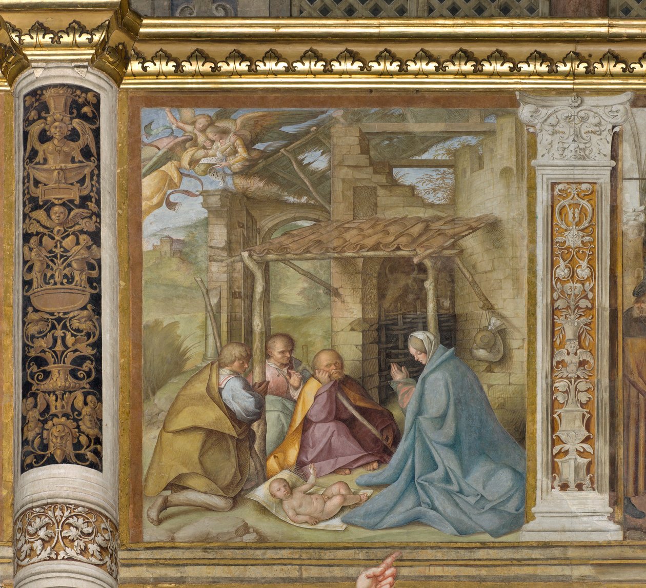 Central Aave, Fourth North Span, Klanění pastýřů, Boccaccio Boccaccino 1516-17 od Boccaccio Boccaccino