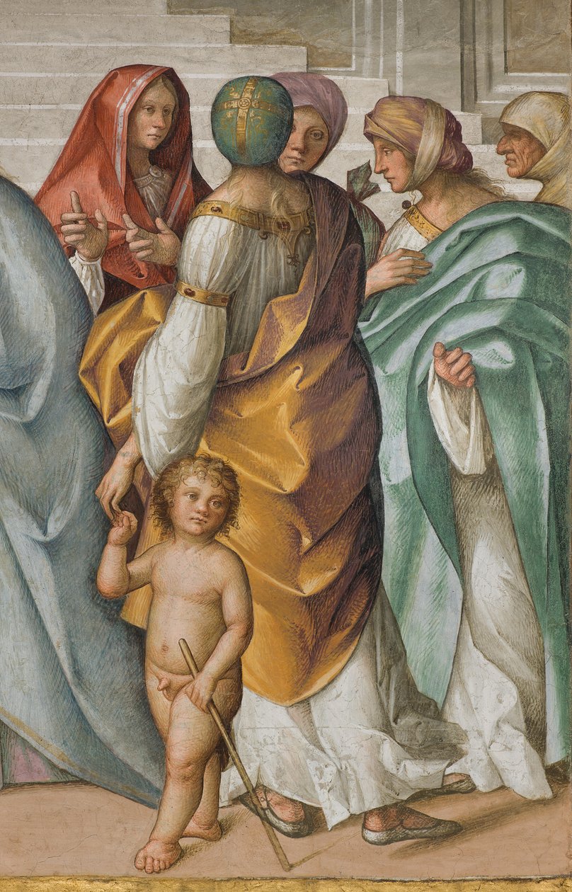 Central Nave, Second North Span, Marriage of the Virgin, Boccaccio Boccaccino 1514-15, Detail od Boccaccio Boccaccino