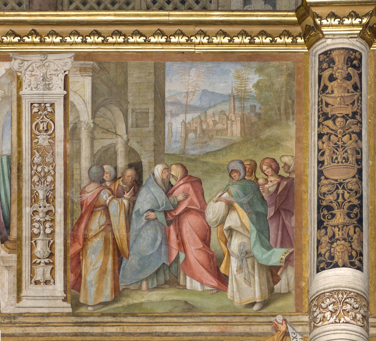 Central Nave, Third North Span, Visitation, Boccaccio Boccaccino 1516-17 od Boccaccio Boccaccino