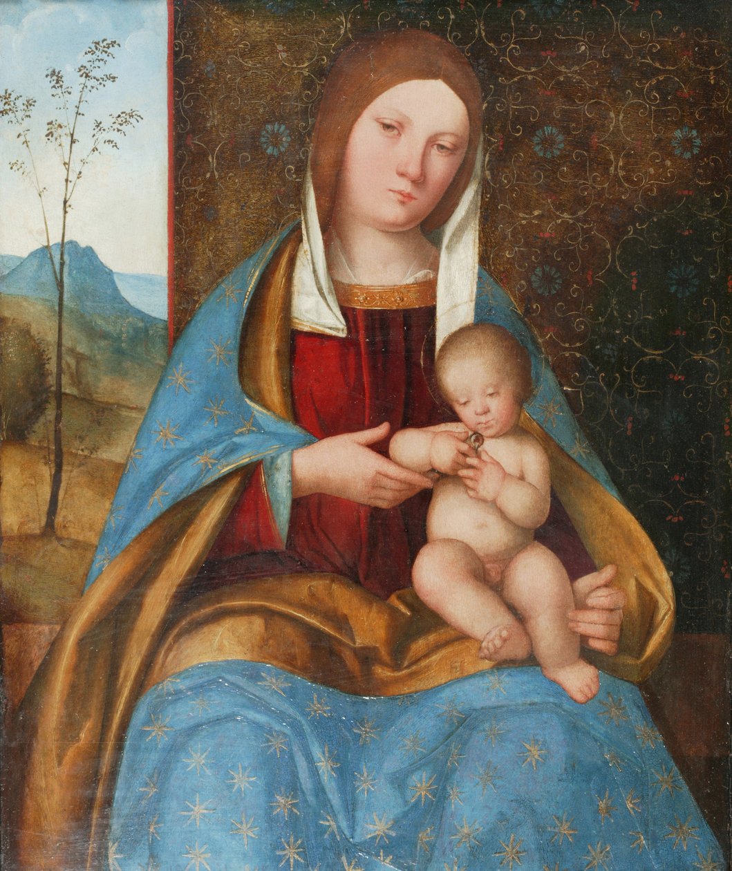 Madonna a dítě (olej na panelu) od Boccaccio Boccaccino