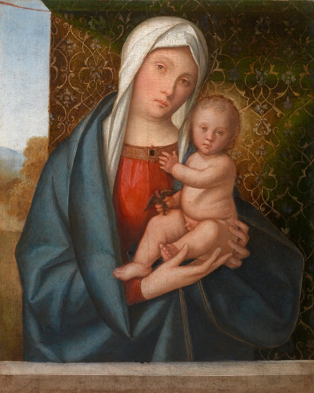 Madonna a dítě s ptákem od Boccaccio Boccaccino