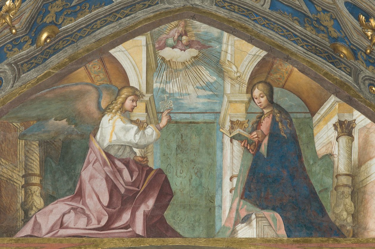 Soprán, Boccaccio Boccaccino, Zvěstování 1506-07 od Boccaccio Boccaccino