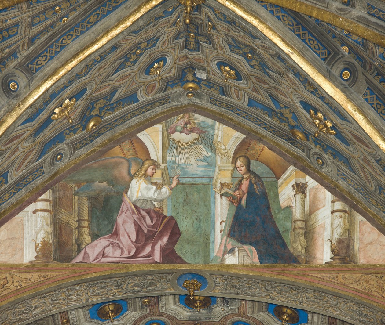 Soprán, Boccaccio Boccaccino, Zvěstování 1506-07 od Boccaccio Boccaccino