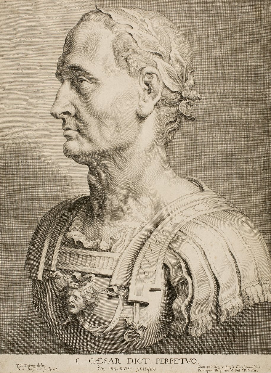 Julius Caesar, věčný diktátor, z dvanácti slavných řeckých a římských mužů, kolem roku 1633 od Boetius Adams Bolswert