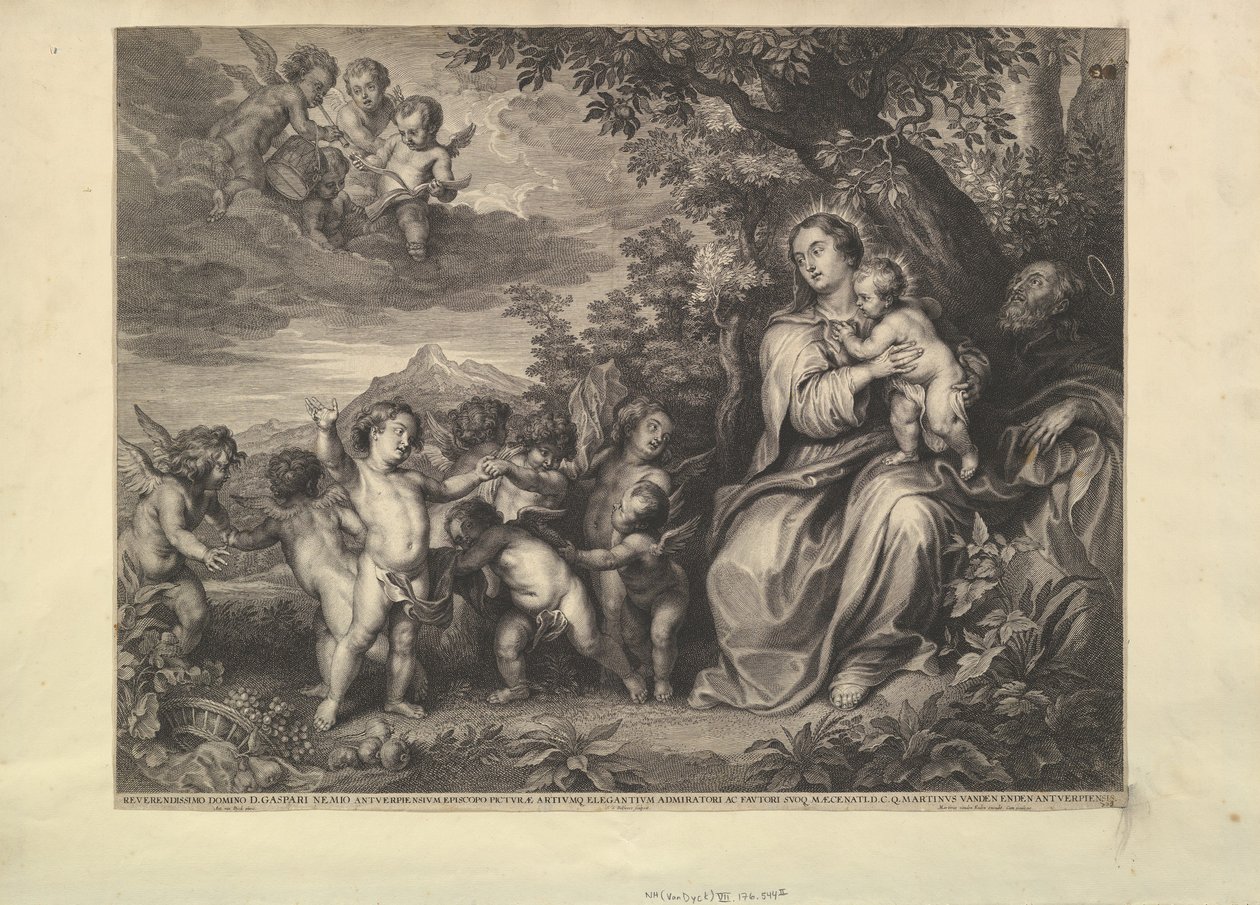 Odpočinek na útěku do Egypta, 1650-59. od Boetius Adams Bolswert