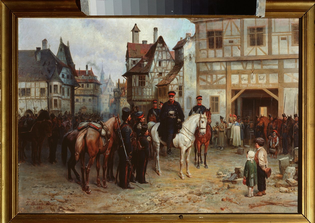 Generál Gebhard Leberecht von Blucher (1742-1819) s kozáky v Bautzenu (Německo) od Bogdan Willewalde