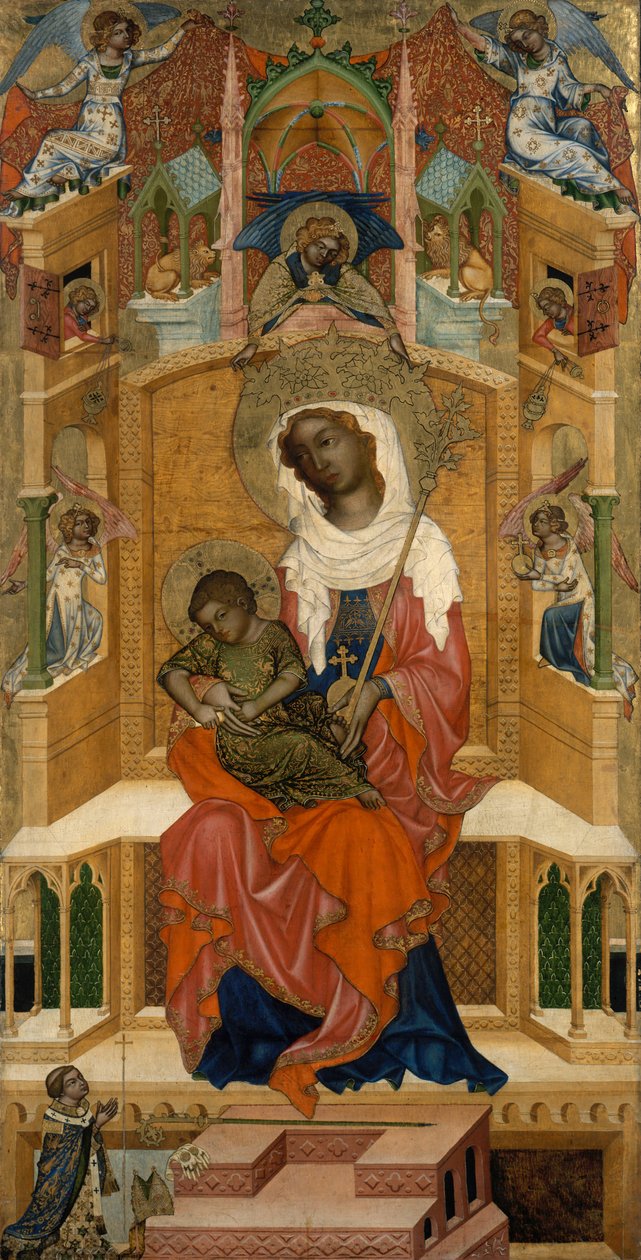 Maria trůní s dítětem (Glatzer Madonna) od Bohemian Master