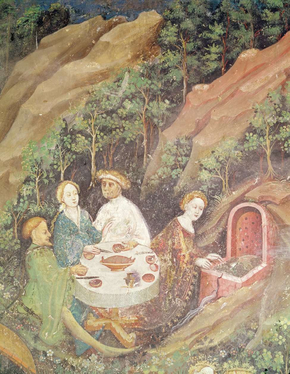 Měsíc květen, detail piknikového grilování, cca 1400 (detail 75565) od Bohemian School