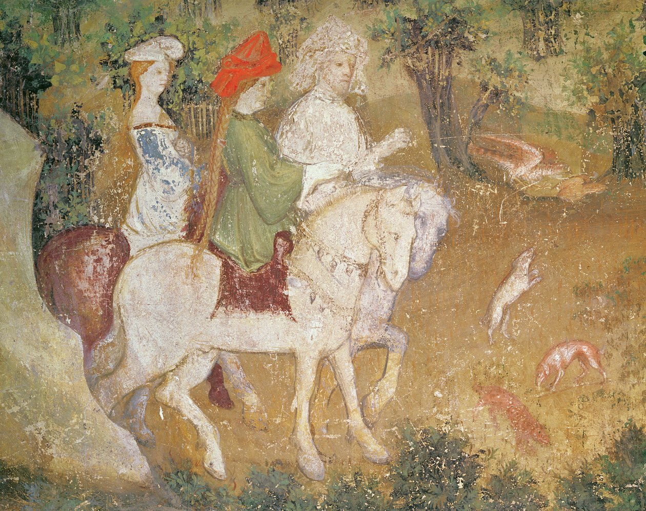 Měsíc září, detail odjezdu na lov, cca 1400 od Bohemian School