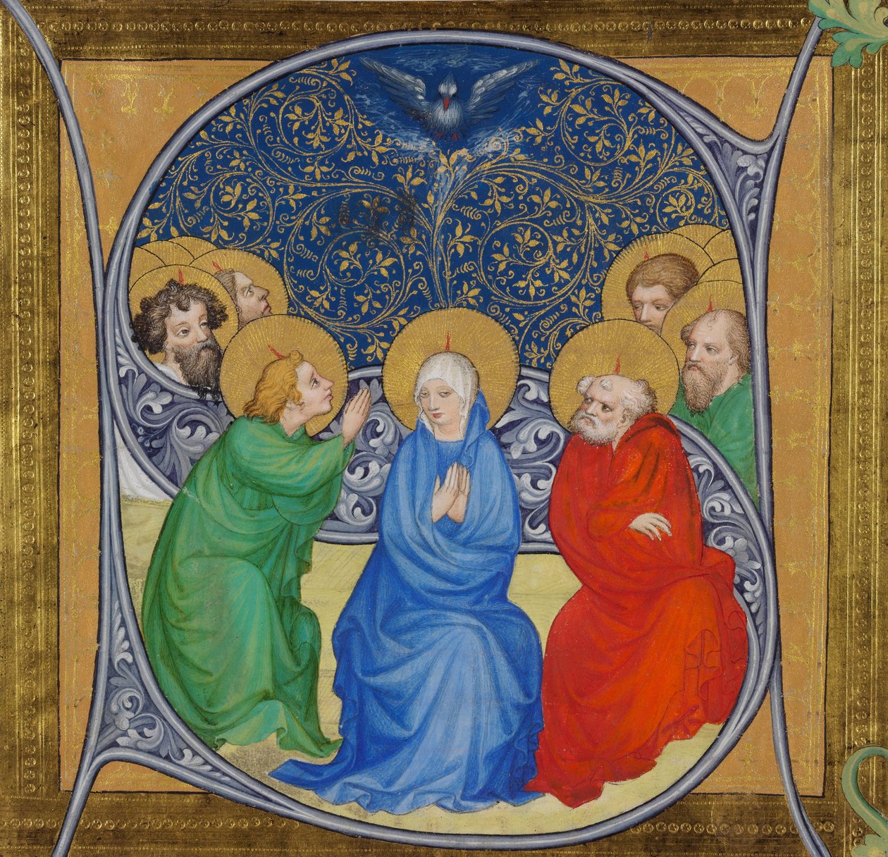 Sestoupení Ducha svatého Letnice, 1415 od Bohemian Master