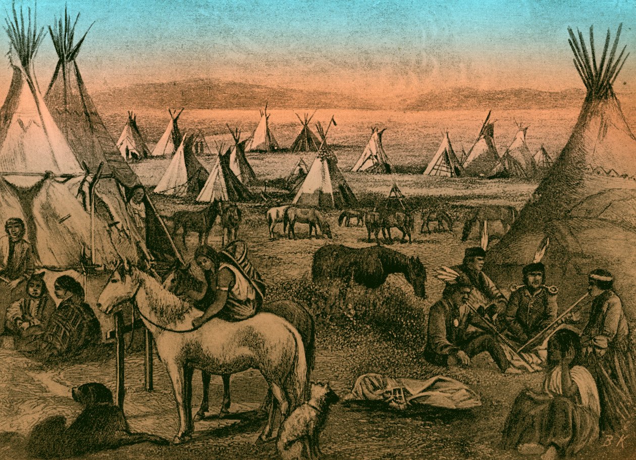 Indiánský tábor Navajo od Bohuslav Kroupa