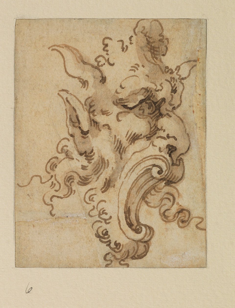 Groteskní maska, 17. století od Bolognese School