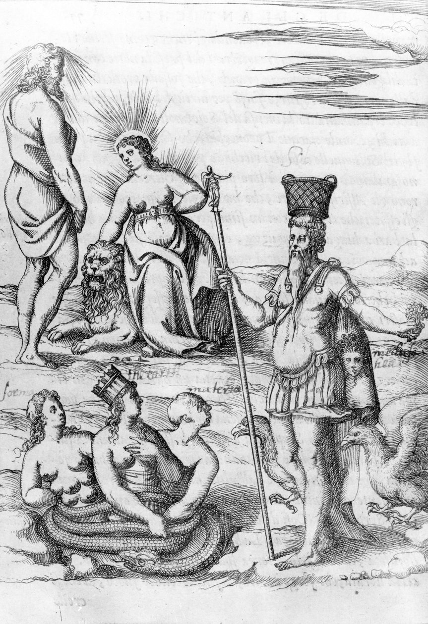 Apollo, ilustrace z „Obrazy bohů starověkých“ od Vincenza Cartariho, 1571 od Bolognino Zaltieri