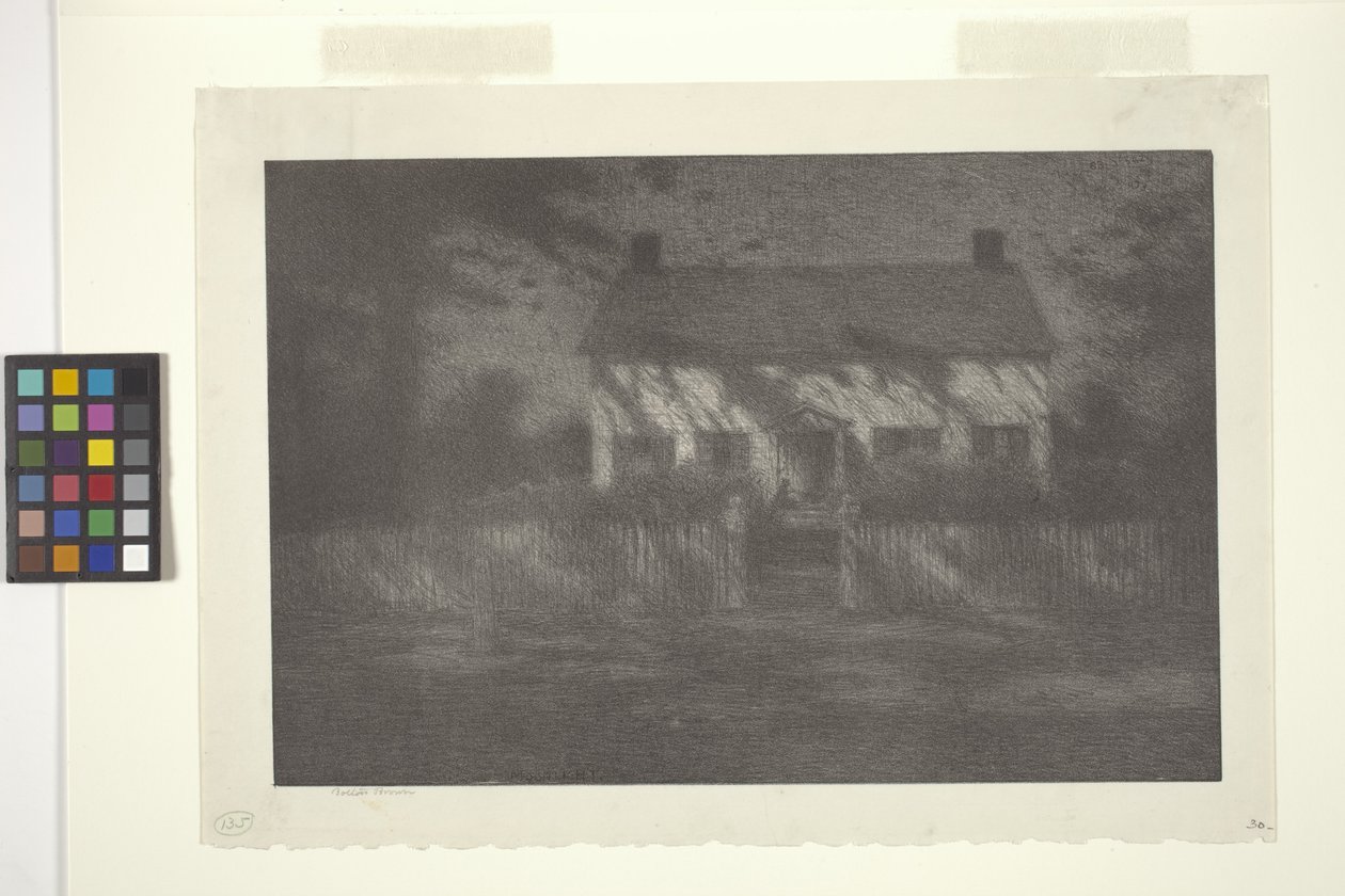 Moonlight (inkoust na papíře) od Bolton Coit Brown