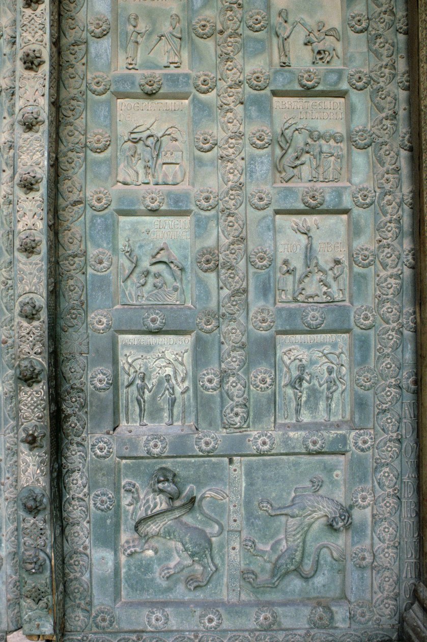 Dveře katedrály, 1186 (bronz) od Bonannus of Pisa