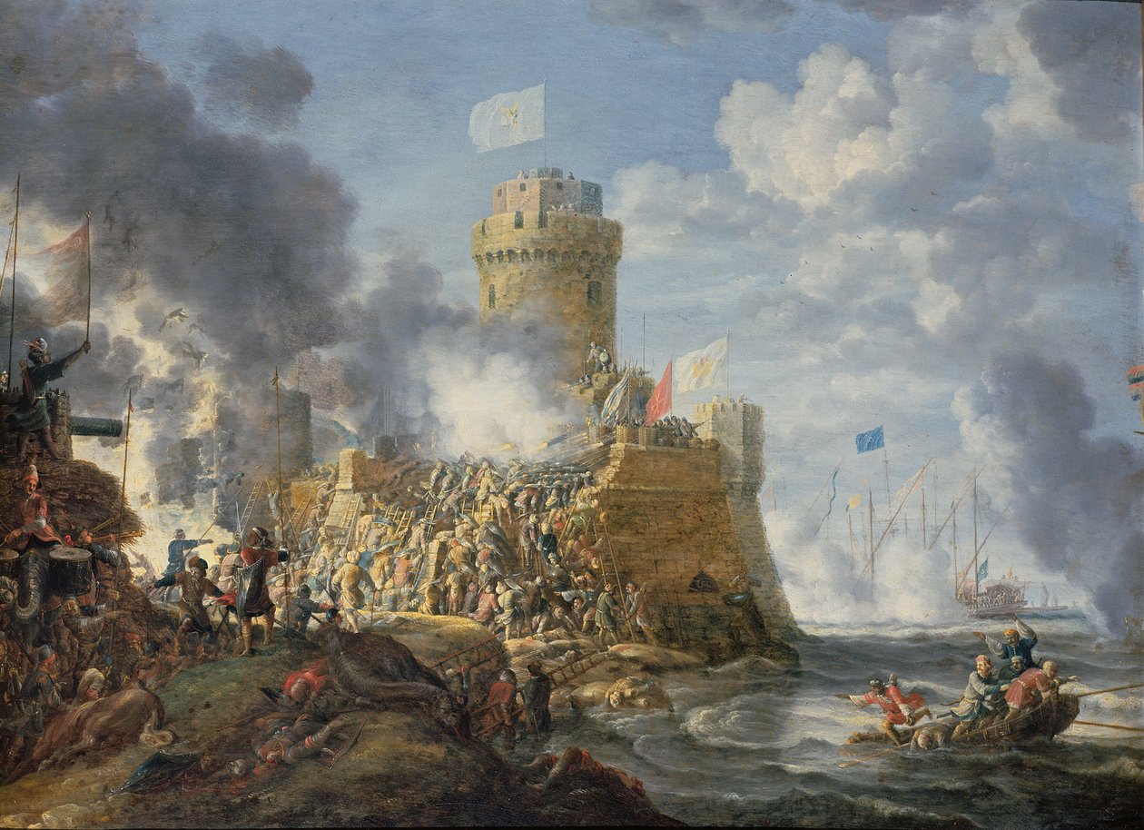 Turci zaútočili na námořní přístav, 1641 od Bonaventura Peeters