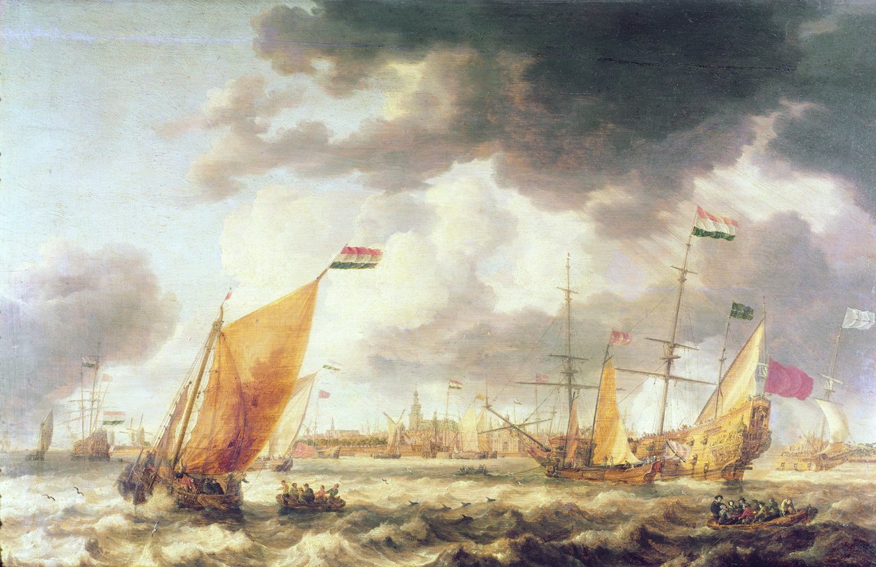 Rozbouřené moře od Bonaventura Peeters