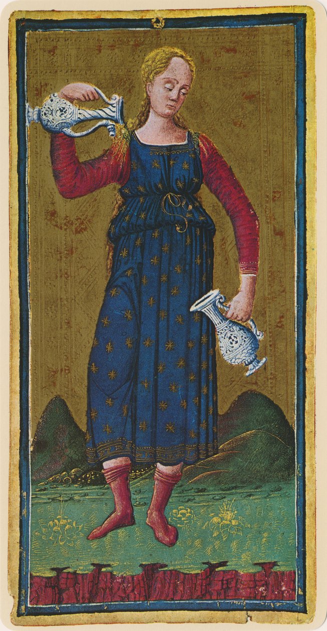 Temperance, faksimile tarotové karty z balíčku 