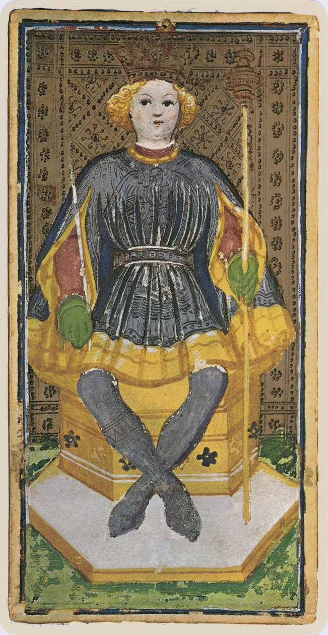 The King of Wands, faksimile tarotové karty z balíčku 