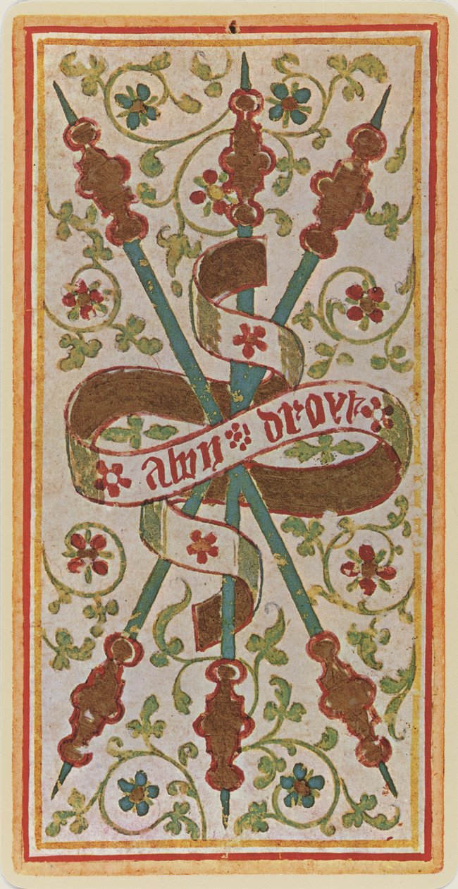 The Three of Wands, faksimile tarotové karty z balíčku 