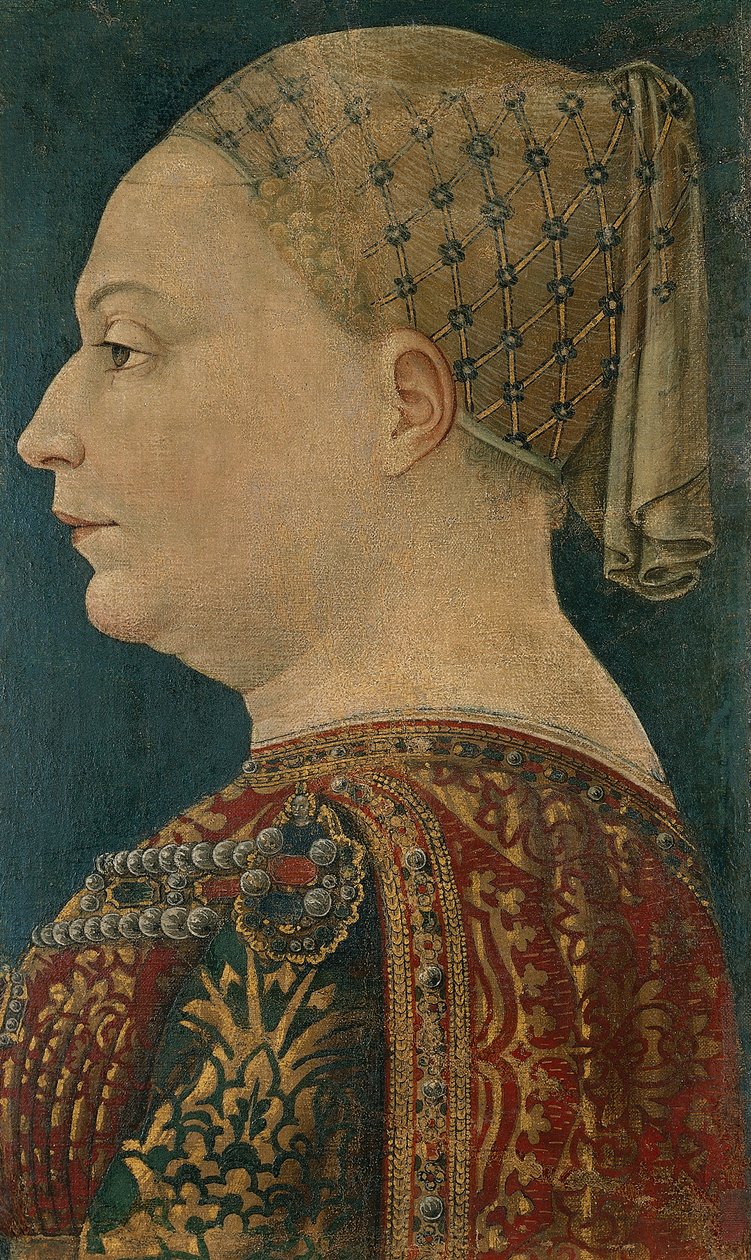 Portrét Bianca Maria Visconti (Settimo Pavese od Bonifacio (attr.) Bembo