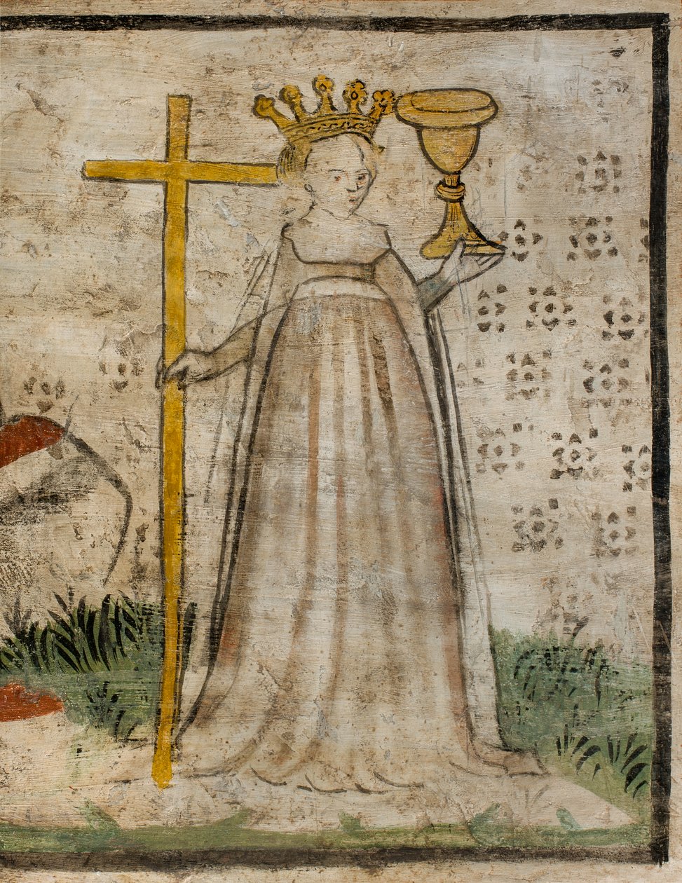 Severní transept, oltář sv. Michaela Archanděla, za oltářním obrazem fresky od Bonifacia Bemba, La Vituà La Faith od Bonifacio Bembo