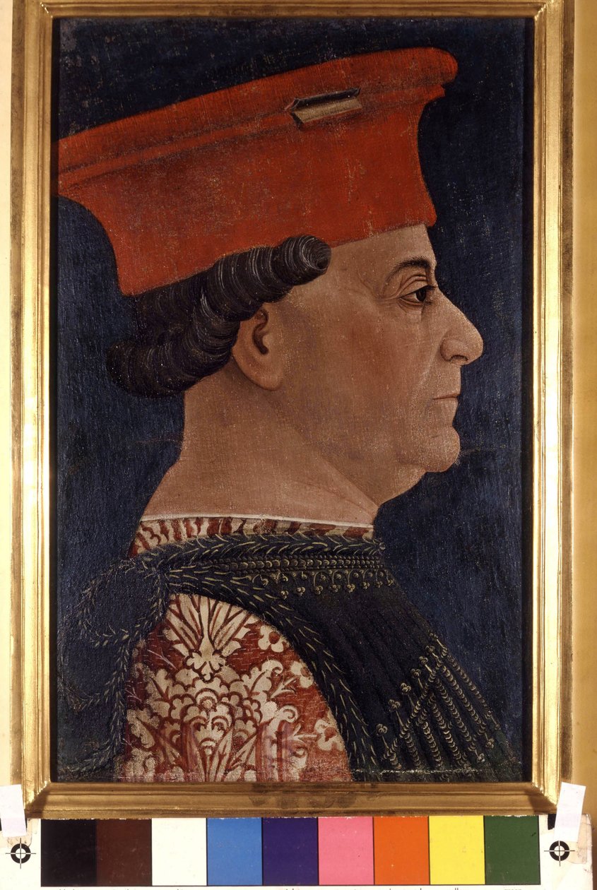 Portrét Francesca Sforzy (1401 - 1466) od Bonifacia Bemba kolem roku 1470. Galerie umění Brera, Milán. od Bonifacio Bembo