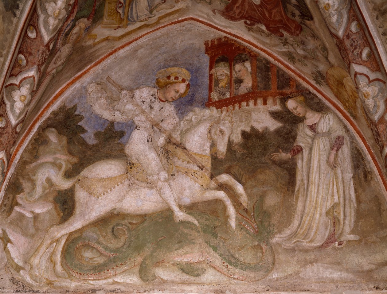 St. George and Dragon, circa 1460 (freska) od Bonifacio Bembo