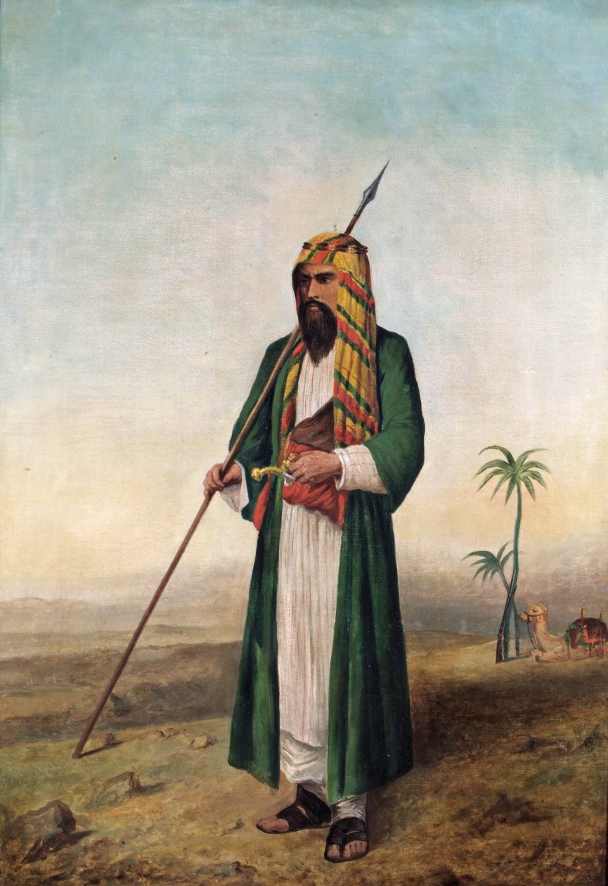 Sir Richard Burton v arabských šatech, kolem roku 1853 od Borgo Caratti