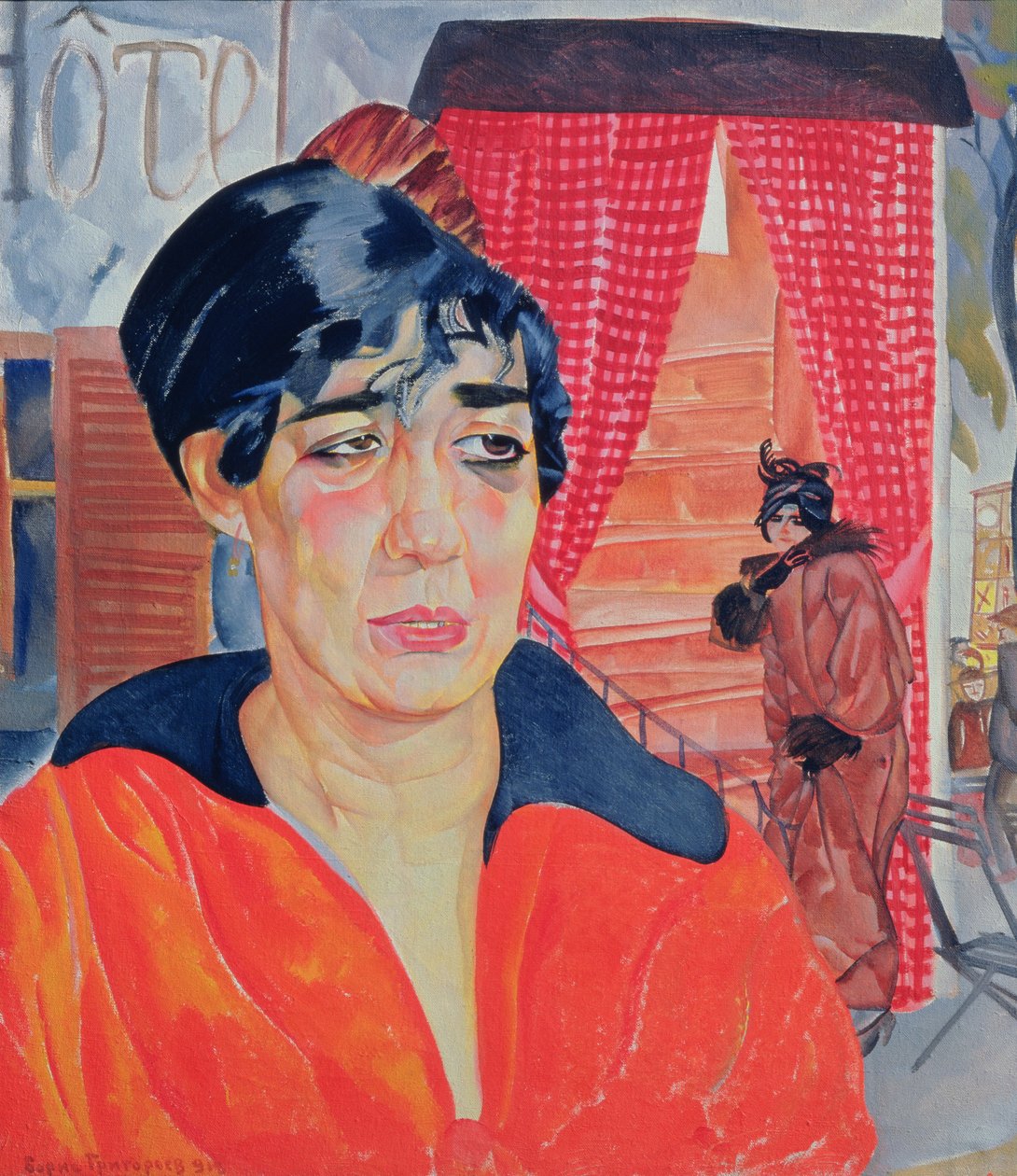 Concierge v Paříži, 1918 od Boris Dmitrievich Grigoriev