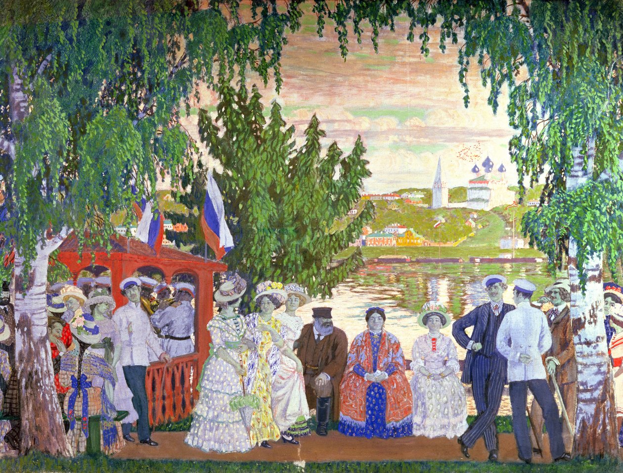 Slavnostní shromáždění, 1910 od Boris Mikhailovich Kustodiev