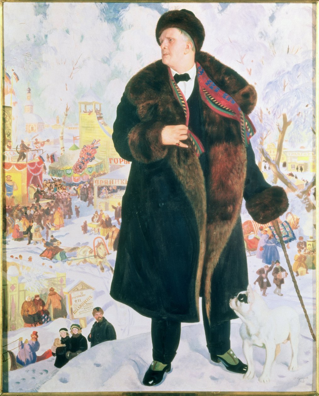 Portrét Feodora Shaljapina, 1922 od Boris Mikhailovich Kustodiev
