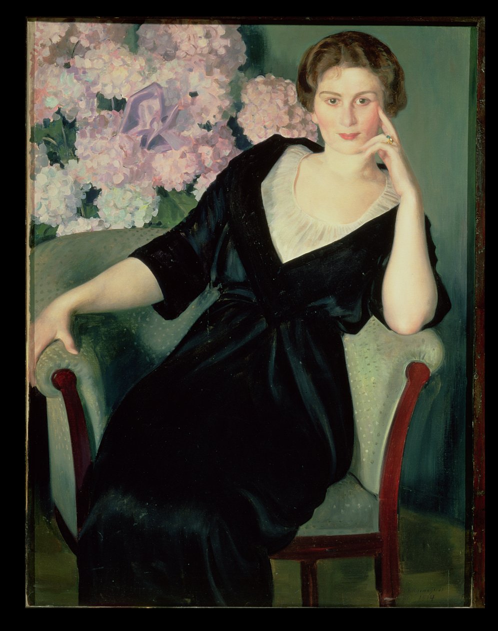 Portrét René Ivanovny Notgaft (nar. 1880) 1914 od Boris Mikhailovich Kustodiev