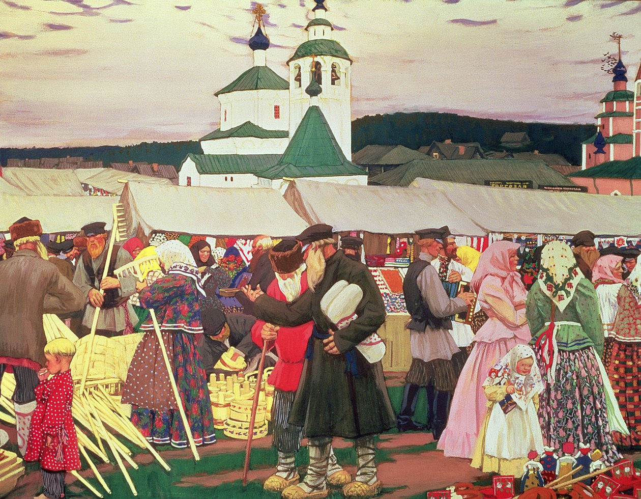 Veletrh, 1906 od Boris Mikhailovich Kustodiev