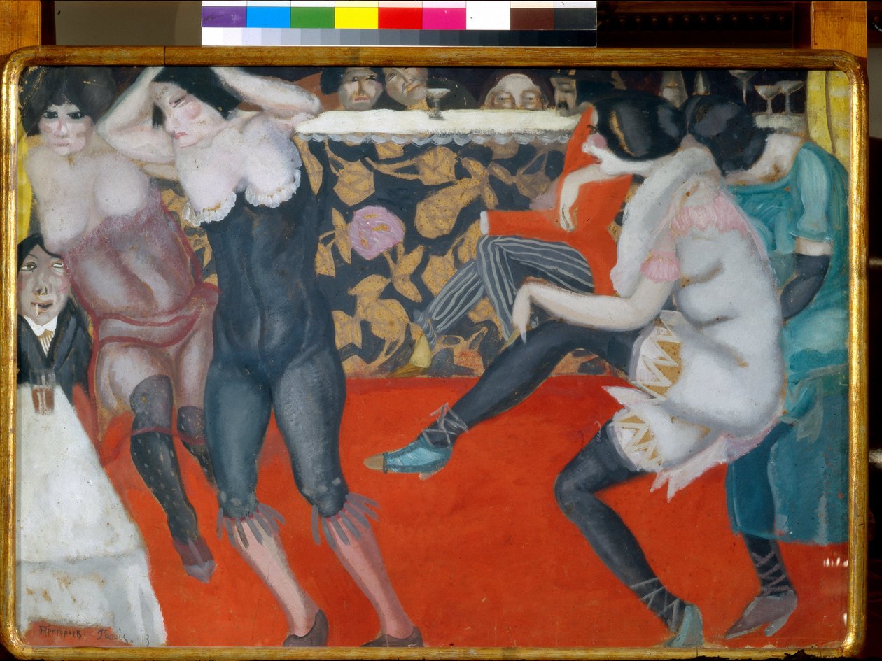 V kabaretu - Obraz Borise Dmitrijeviče Grigorjeva (1886-1939) olej na plátně (61x80 cm) od Boris Dmitrievich Grigoriev