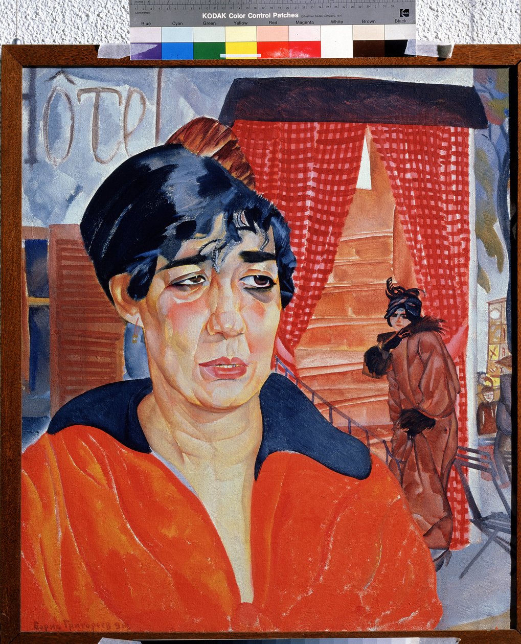 Concierge v Paříži (Concierge v Paříži). Dílo Borise Dmitrijeviče Grigorjeva (1886-1939), akvarel a kvaš na papíře od Boris Dmitrievich Grigoriev