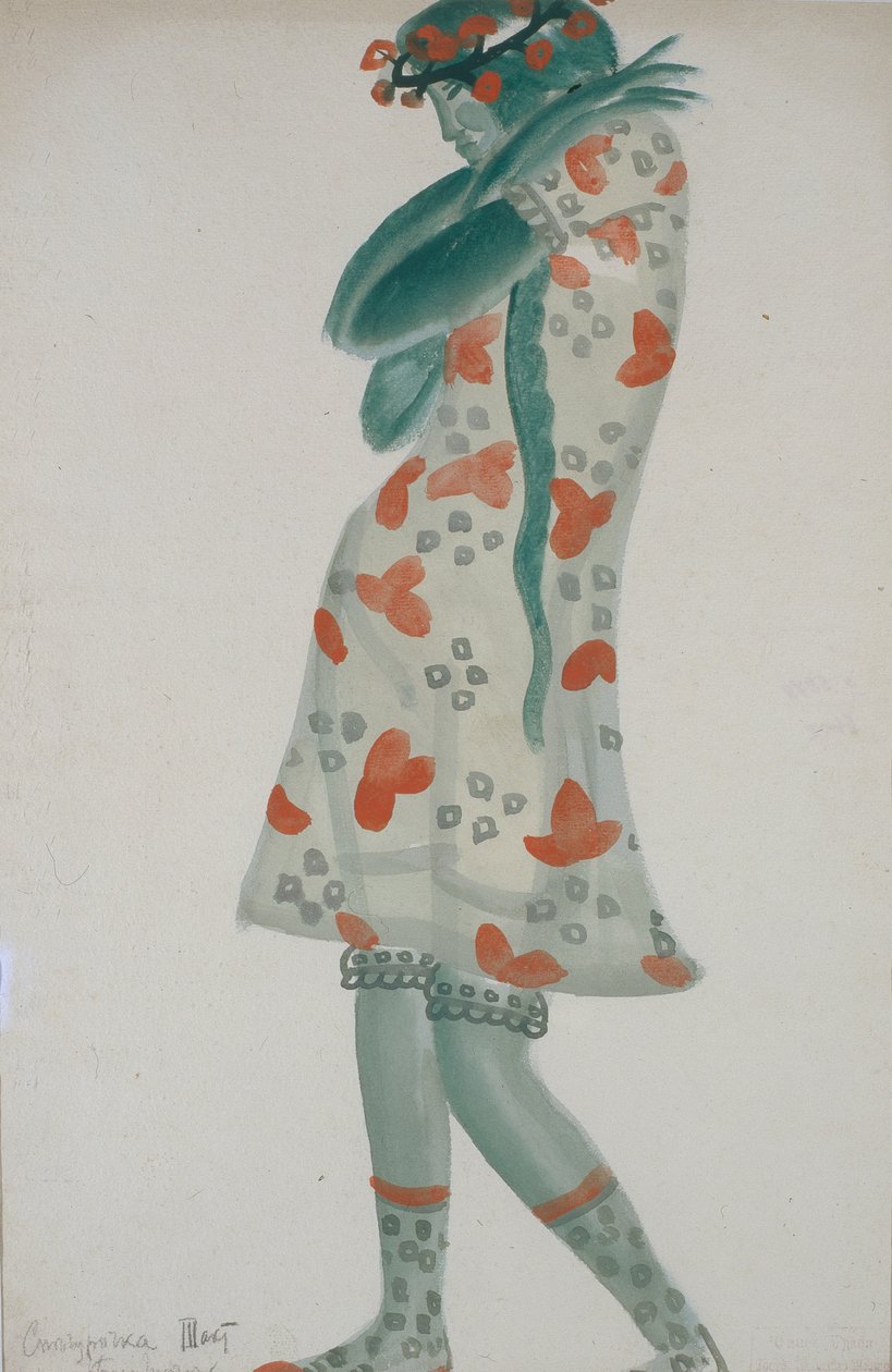 Kostýmní návrh k opeře Sněhurka od N. Rimského-Korsakova, 1919 od Boris Dmitrievich Grigoriev