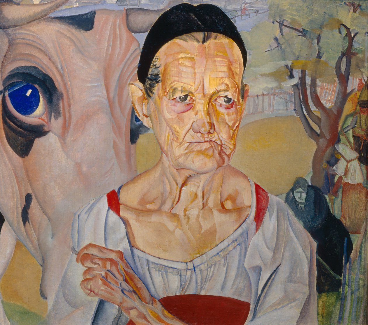 Mlékárna z cyklu Tváře Ruska, 1917 od Boris Dmitrievich Grigoriev
