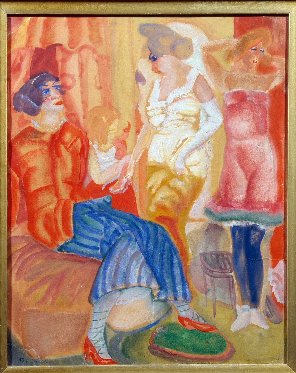 "Ženy" (ženy) - obraz Borise Dmitrieviče Grigorjeva (1886-1939) od Boris Dmitrievich Grigoriev