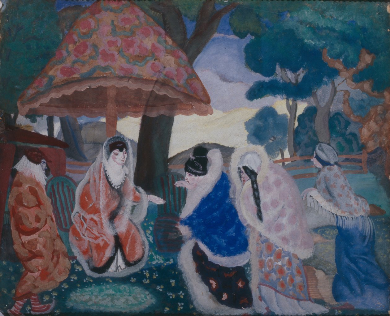 Pozdrav novomanželům, 1913 od Boris Dmitrievich Grigoriev