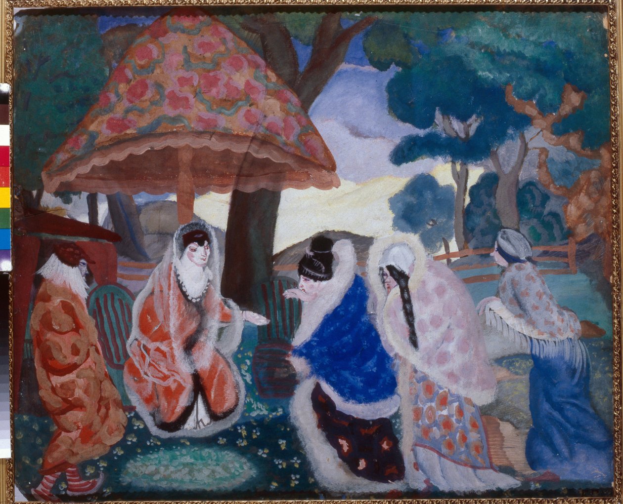 Pozdravy novomanželům (Pozdrav novomanželům) - obraz Borise Dmitrieviče Grigorjeva (1886-1939) od Boris Dmitrievich Grigoriev