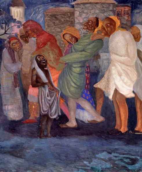 Kuřáci opia na východě, 1910 od Boris Dmitrievich Grigoriev