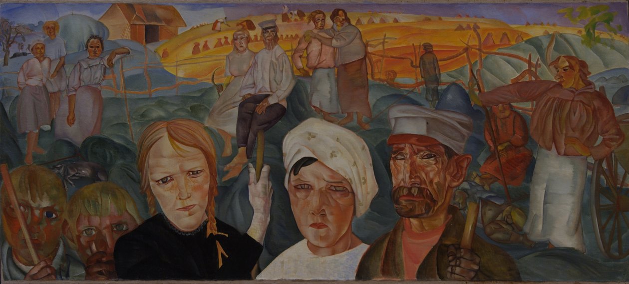 Rolnická země Ze série Visages de Russie, 1917 od Boris Dmitrievich Grigoriev