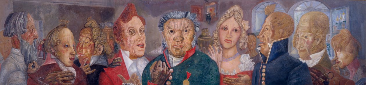 Osoby komedie Vládní inspektor N. Gogola, 1933-1934 od Boris Dmitrievich Grigoriev